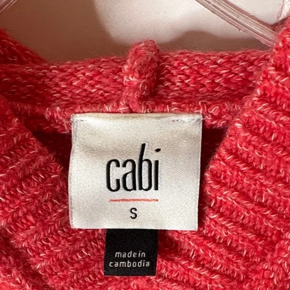 CAbi Pink Knit Hooded Sweater with Front Pocket Details. Style 4473 - Picture 2 of 7
